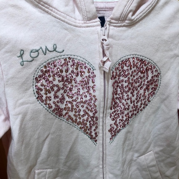 Gap Kids Hooded Zip Up Girls Jacket, pink - Picture 2 of 7